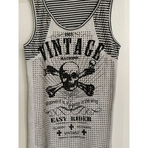 Voice of California Tank Top, M, Grey & Black